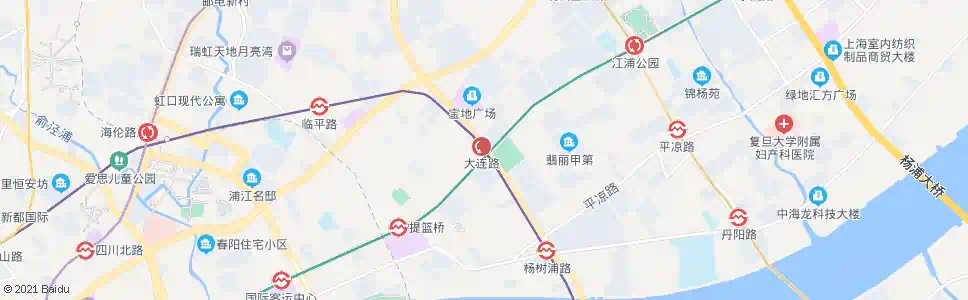 上海大连路站_公交站地图_上海公交_妙搜公交查询2024