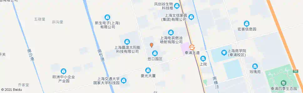 上海悠口园区_公交站地图_上海公交_妙搜公交查询2024