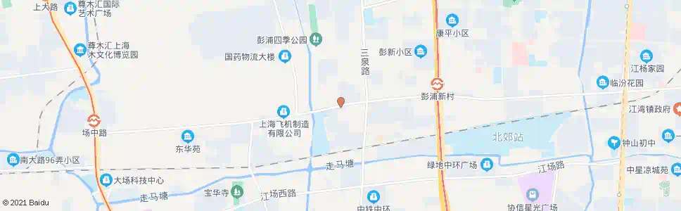 上海场中路三号桥_公交站地图_上海公交_妙搜公交查询2024