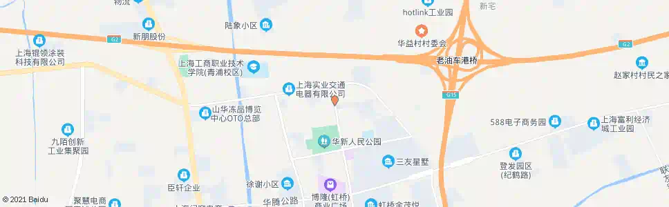 上海新府北路华新街(招呼站)_公交站地图_上海公交_妙搜公交查询2024