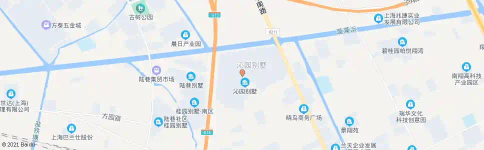 上海翔方公路沁园别墅_公交站地图_上海公交_妙搜公交查询2024