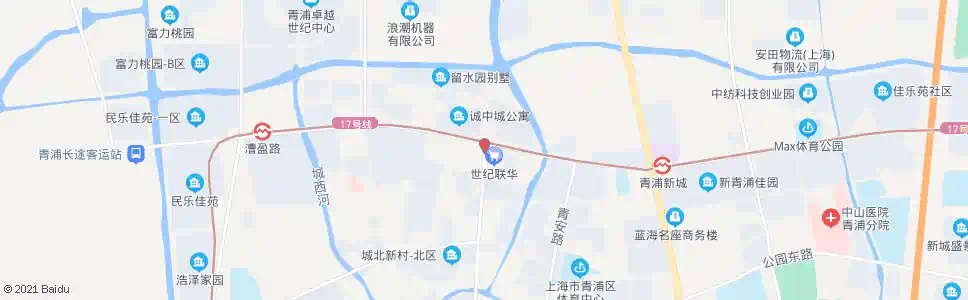 上海城中北路盈港路_公交站地图_上海公交_妙搜公交查询2024