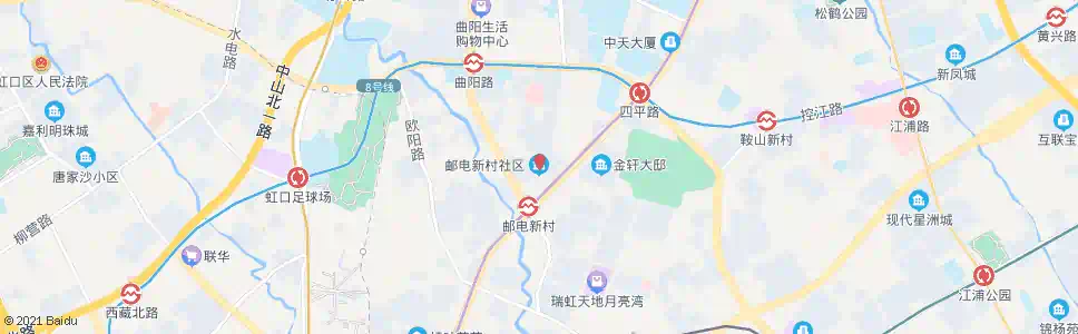 上海邮电新村(四平路密云路)_公交站地图_上海公交_妙搜公交查询2024