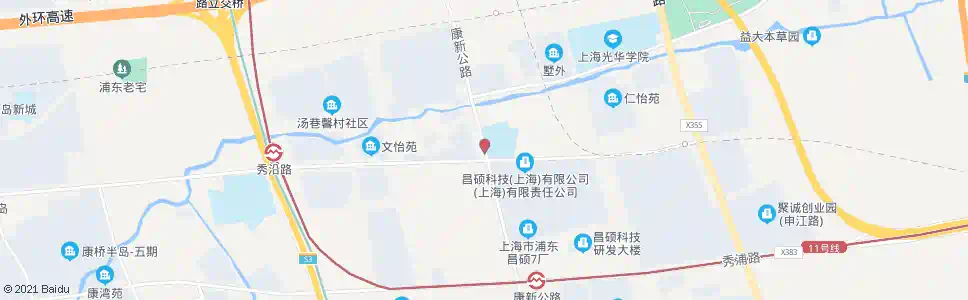 上海康新公路秀沿路_公交站地图_上海公交_妙搜公交查询2024