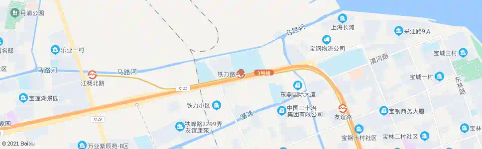 上海铁力路站_公交站地图_上海公交_妙搜公交查询2024