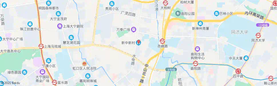 上海新中新村_公交站地图_上海公交_妙搜公交查询2024