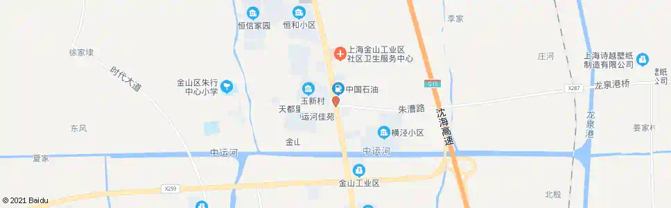 上海亭卫公路朱漕公路(朱行)_公交站地图_上海公交_妙搜公交查询2024