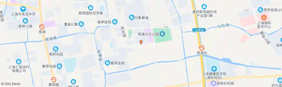 上海祝家港路周园路_公交站地图_上海公交_妙搜公交查询2024