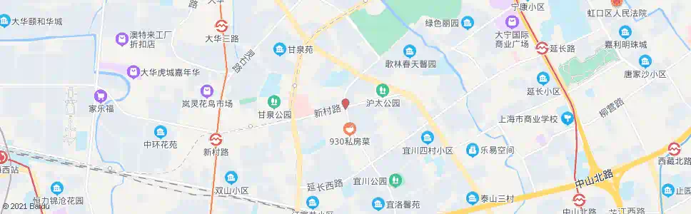 上海宜川路新村路_公交站地图_上海公交_妙搜公交查询2024