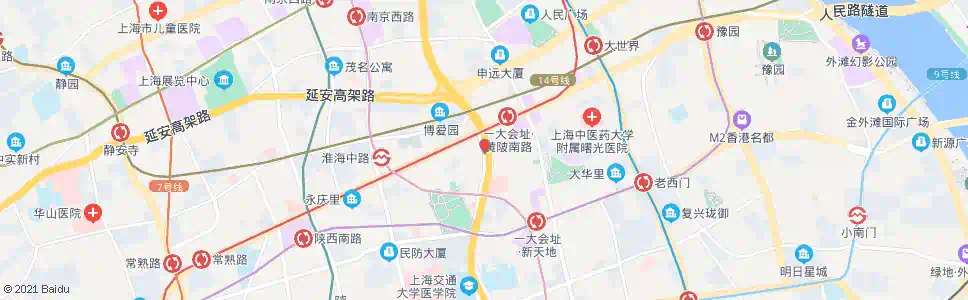 上海重庆南路淮海路_公交站地图_上海公交_妙搜公交查询2024