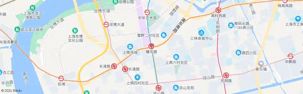 上海耀华路站_公交站地图_上海公交_妙搜公交查询2024