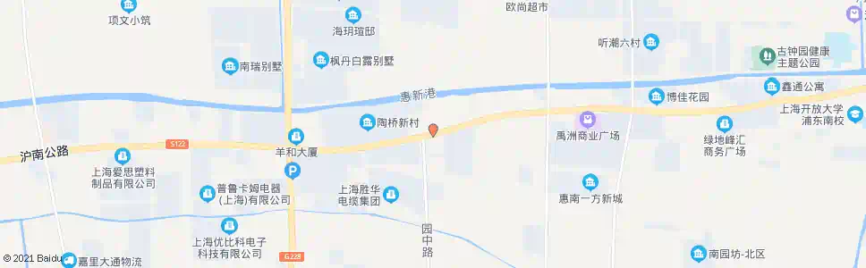 上海沪南公路园中路_公交站地图_上海公交_妙搜公交查询2024