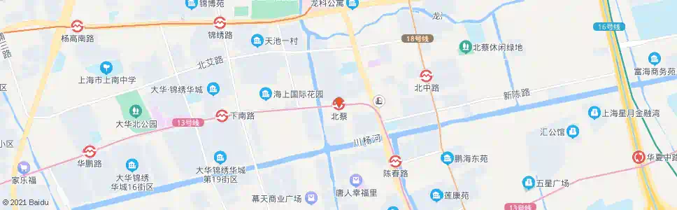 上海北蔡路_公交站地图_上海公交_妙搜公交查询2024