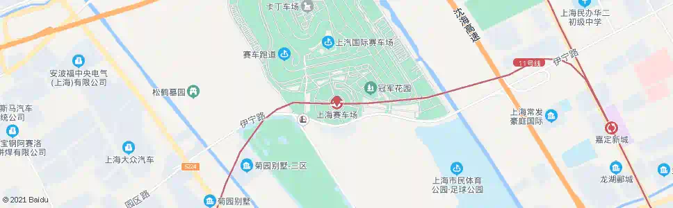 上海上海赛车场站_公交站地图_上海公交_妙搜公交查询2024