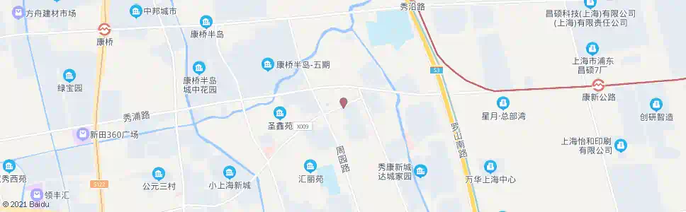 上海川周公路康达路_公交站地图_上海公交_妙搜公交查询2024