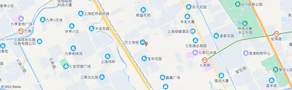 上海中春路华友路_公交站地图_上海公交_妙搜公交查询2024