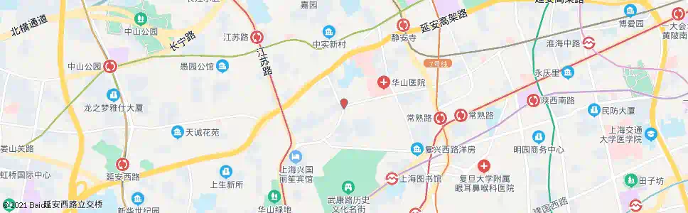 上海华山路长乐路_公交站地图_上海公交_妙搜公交查询2024