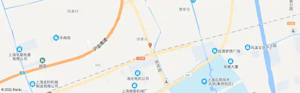 上海郊奉路海湾路_公交站地图_上海公交_妙搜公交查询2024