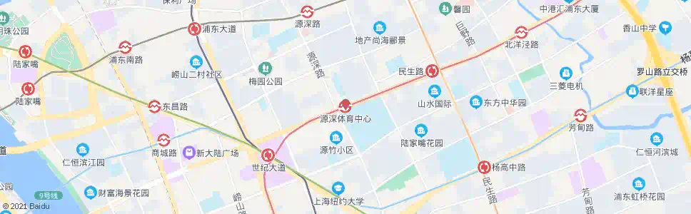 上海羽山路源深路(源深体育中心)_公交站地图_上海公交_妙搜公交查询2024