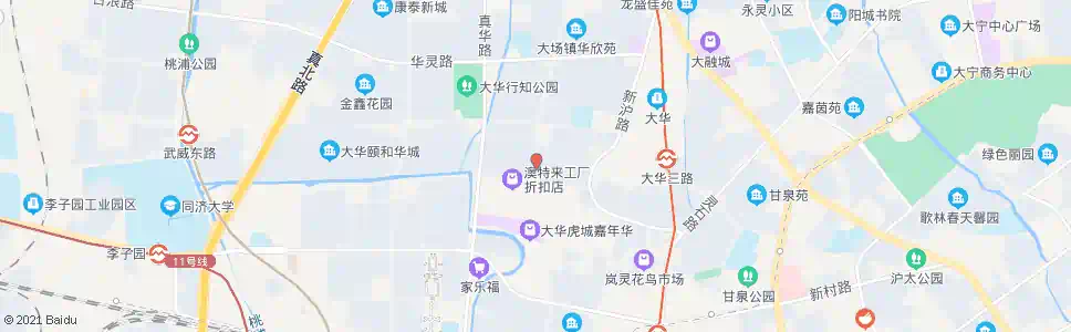 上海大华路大华二路_公交站地图_上海公交_妙搜公交查询2024