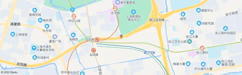 上海龙阳路芳甸路_公交站地图_上海公交_妙搜公交查询2024