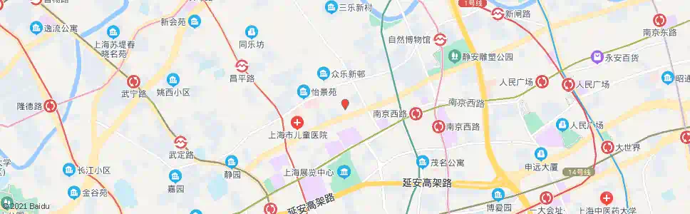 上海陕西北路北京西路_公交站地图_上海公交_妙搜公交查询2024