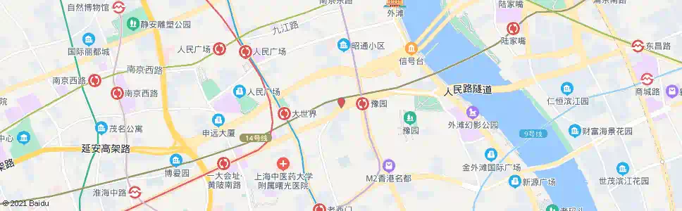 上海福建南路人民路(临时站)_公交站地图_上海公交_妙搜公交查询2024