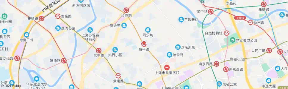 上海昌平路站_公交站地图_上海公交_妙搜公交查询2024