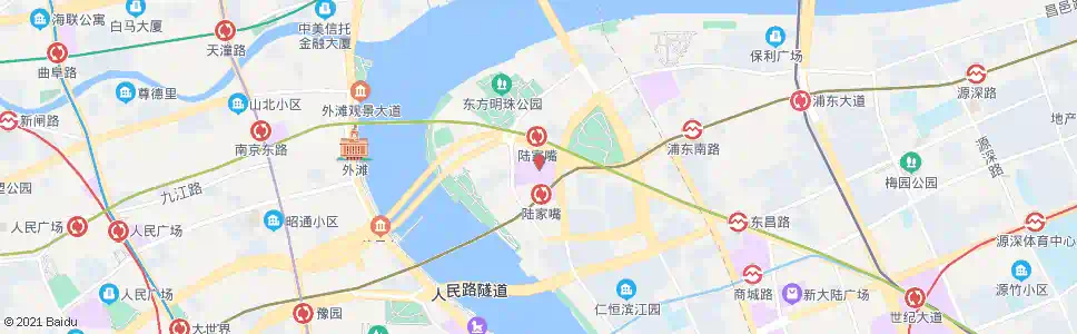 上海陆家嘴_公交站地图_上海公交_妙搜公交查询2024