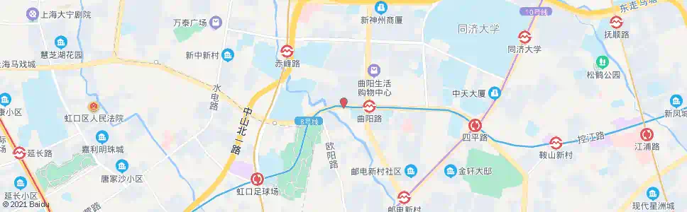 上海大连西路曲阳路_公交站地图_上海公交_妙搜公交查询2024