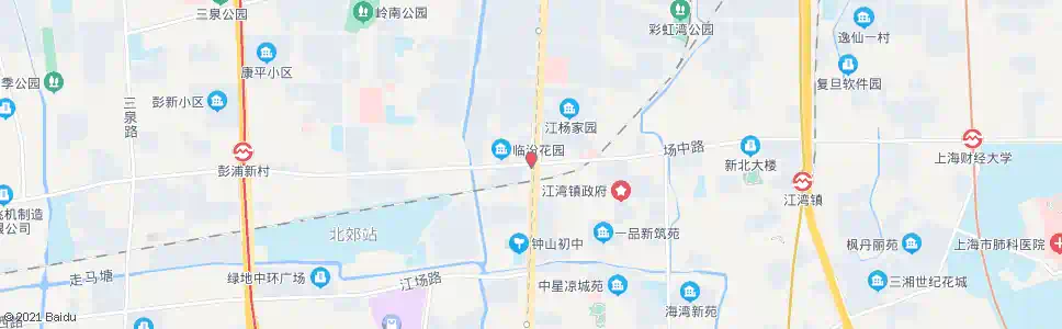 上海场中路江杨南路_公交站地图_上海公交_妙搜公交查询2024