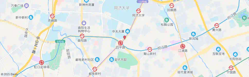 上海四平路大连西路_公交站地图_上海公交_妙搜公交查询2024