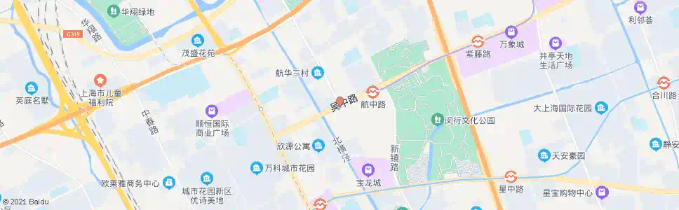 上海航新路吴中路_公交站地图_上海公交_妙搜公交查询2024