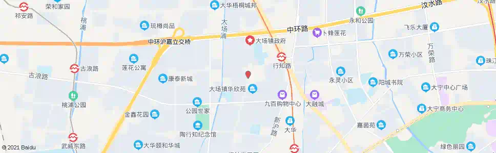 上海大华路行知路_公交站地图_上海公交_妙搜公交查询2024