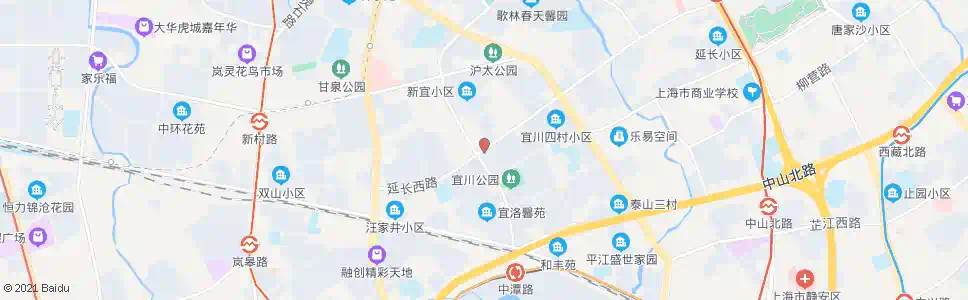 上海宜川二村_公交站地图_上海公交_妙搜公交查询2024