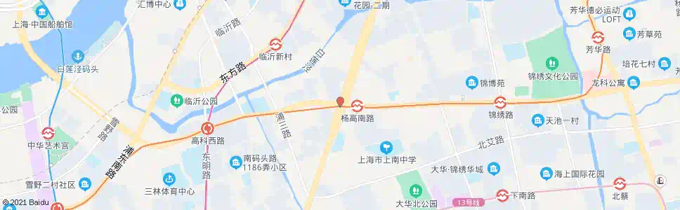 上海高科西路杨高南路_公交站地图_上海公交_妙搜公交查询2024