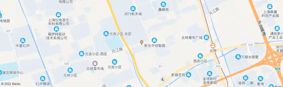 上海元江路中春路_公交站地图_上海公交_妙搜公交查询2024