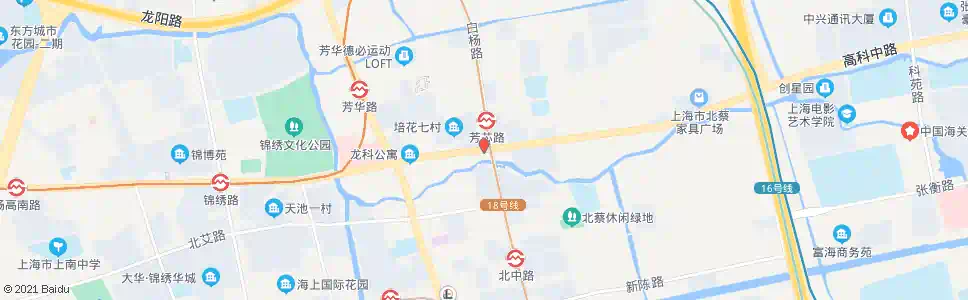 上海高科西路白杨路_公交站地图_上海公交_妙搜公交查询2024