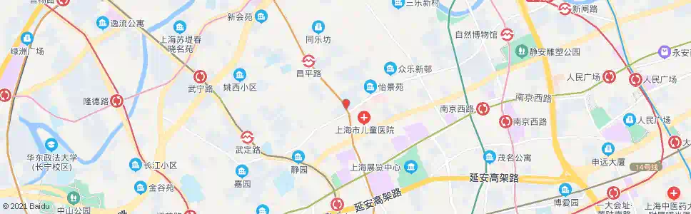 上海常德路新闸路_公交站地图_上海公交_妙搜公交查询2024