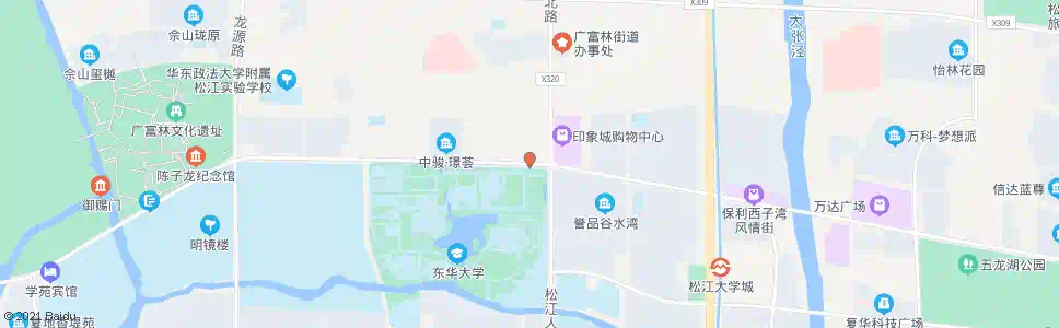 上海广富林路人民北路_公交站地图_上海公交_妙搜公交查询2024