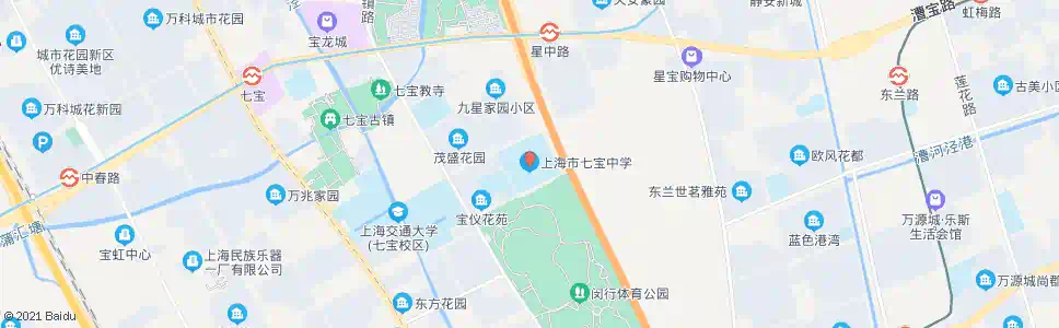 上海七宝中学_公交站地图_上海公交_妙搜公交查询2024