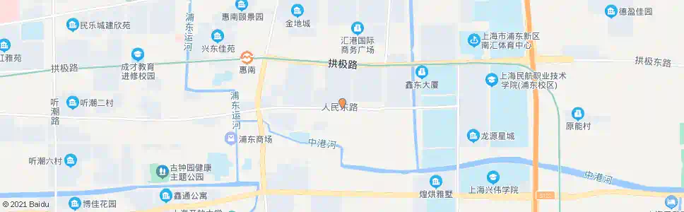 上海人民东路东城二村_公交站地图_上海公交_妙搜公交查询2024