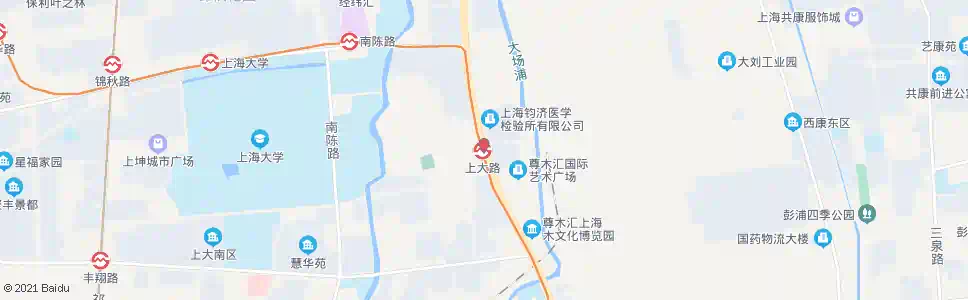 上海上大路沪太路_公交站地图_上海公交_妙搜公交查询2024