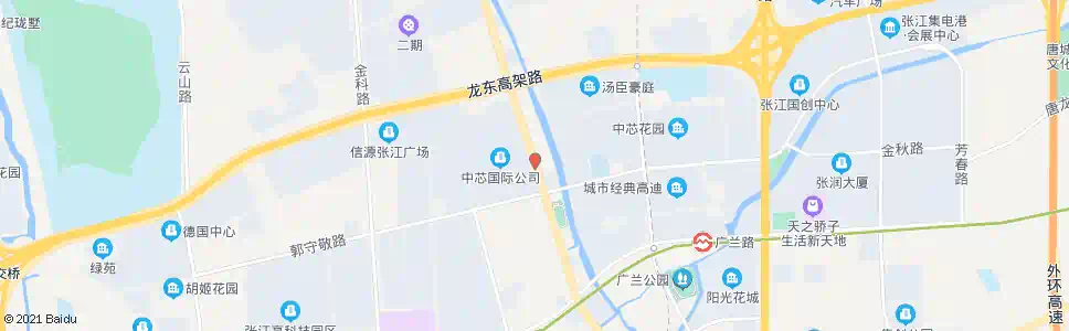 上海张江路郭守敬路_公交站地图_上海公交_妙搜公交查询2024