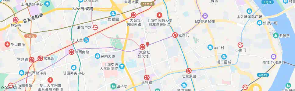 上海复兴中路黄陂南路_公交站地图_上海公交_妙搜公交查询2024