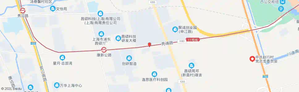 上海秀浦路苗桥路_公交站地图_上海公交_妙搜公交查询2024