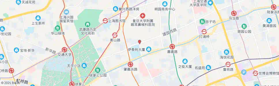 上海岳阳路建国西路_公交站地图_上海公交_妙搜公交查询2024