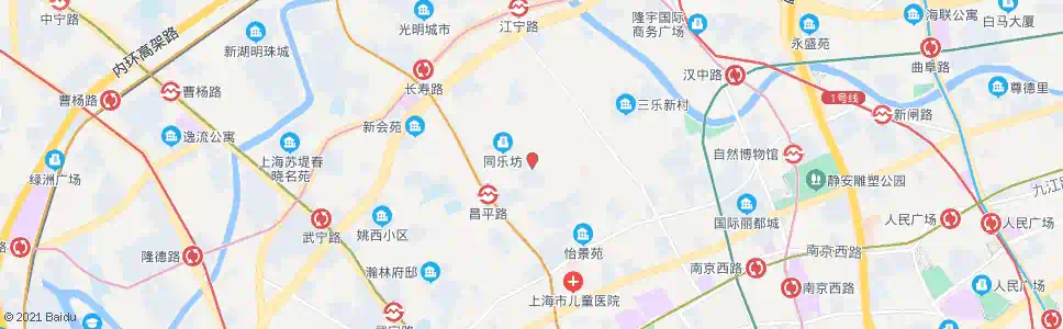 上海昌平路西康路_公交站地图_上海公交_妙搜公交查询2024