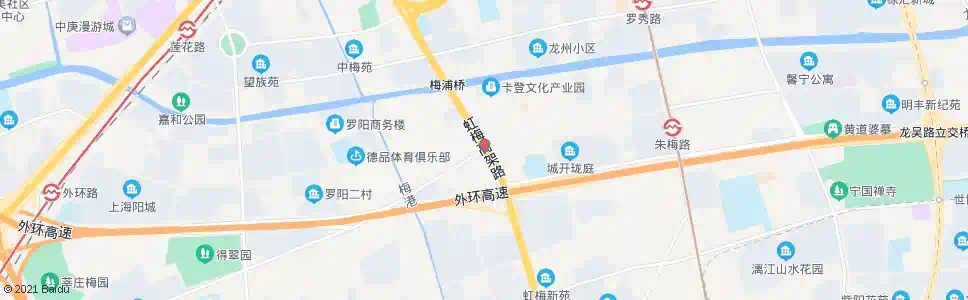 上海虹梅南路莘朱路_公交站地图_上海公交_妙搜公交查询2024