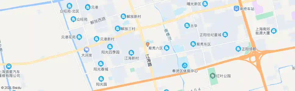 上海育秀路江海路_公交站地图_上海公交_妙搜公交查询2024